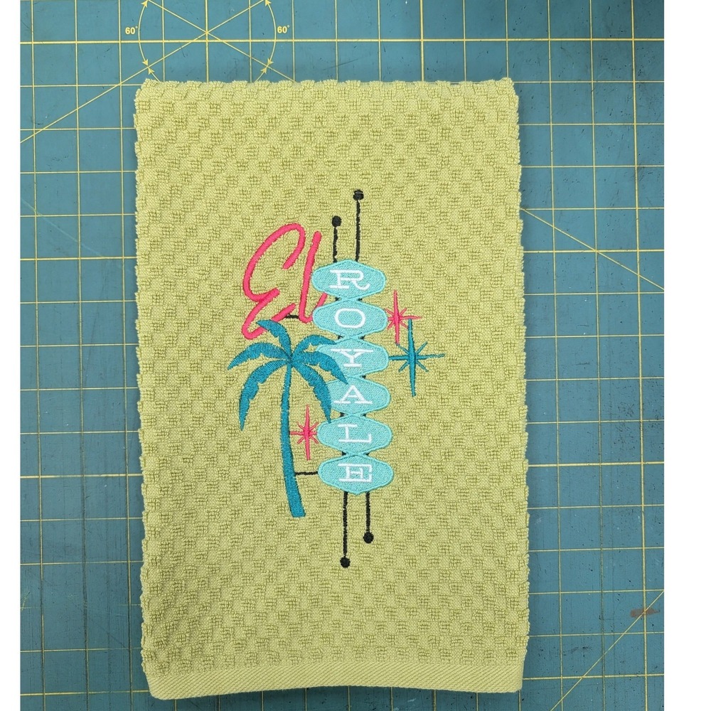 El Royal Hotel Mid-Century Modern 1950's Kitchen Bath Bar Tea Hand Towel
